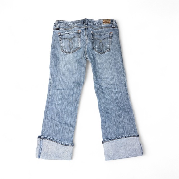 Paris Blues vintage Light Blue Capris cuffed hems Jeans size 5 - Picture 2 of 7